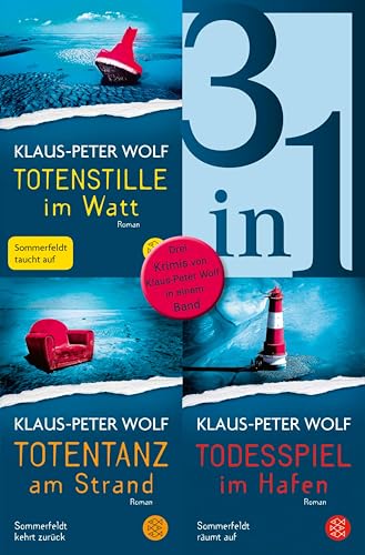 Buchcover: Totenstille im Watt / Totentanz am Strand / Todesspiel im Hafen - Drei Ostfriesenkrimis in einem Band