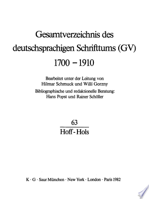 Buchcover: Hoff - Hols
